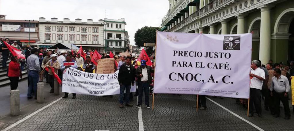 CNOC Farmer Members Protest Nestle marching