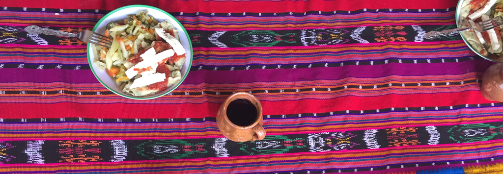 lunch on the table in guatemala